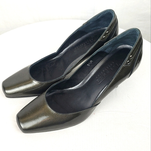 NWOB Talbot's Collection Green Metalic Leather 2' Heel Sz 5.5 - Picture 1 of 10